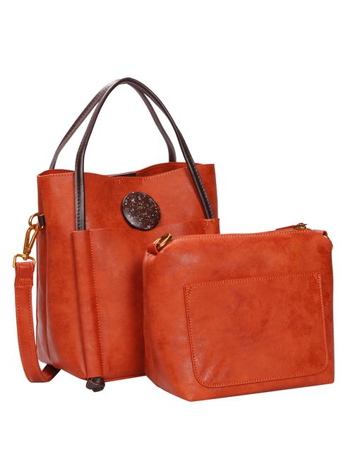 red leatherette (pu) combo sling bag - 15491140 - Standard Image - 1