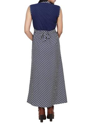 chevron layered zip detail dress - 15491174 - Standard Image - 3