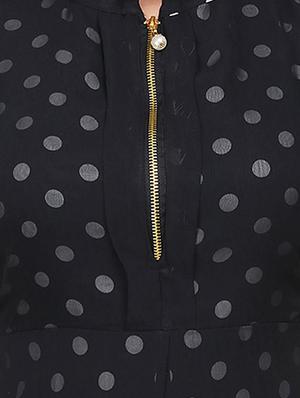 polka dot layered zip detail dress - 15491177 - Standard Image - 4