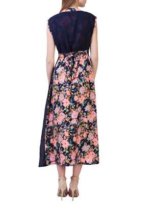 floral layered zip detail dress - 15491178 - Standard Image - 3