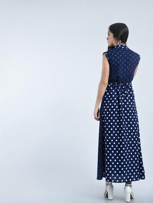 polka dot layered zip detail dress - 15491179 - Standard Image - 3