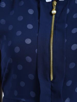 polka dot layered zip detail dress - 15491179 - Standard Image - 5