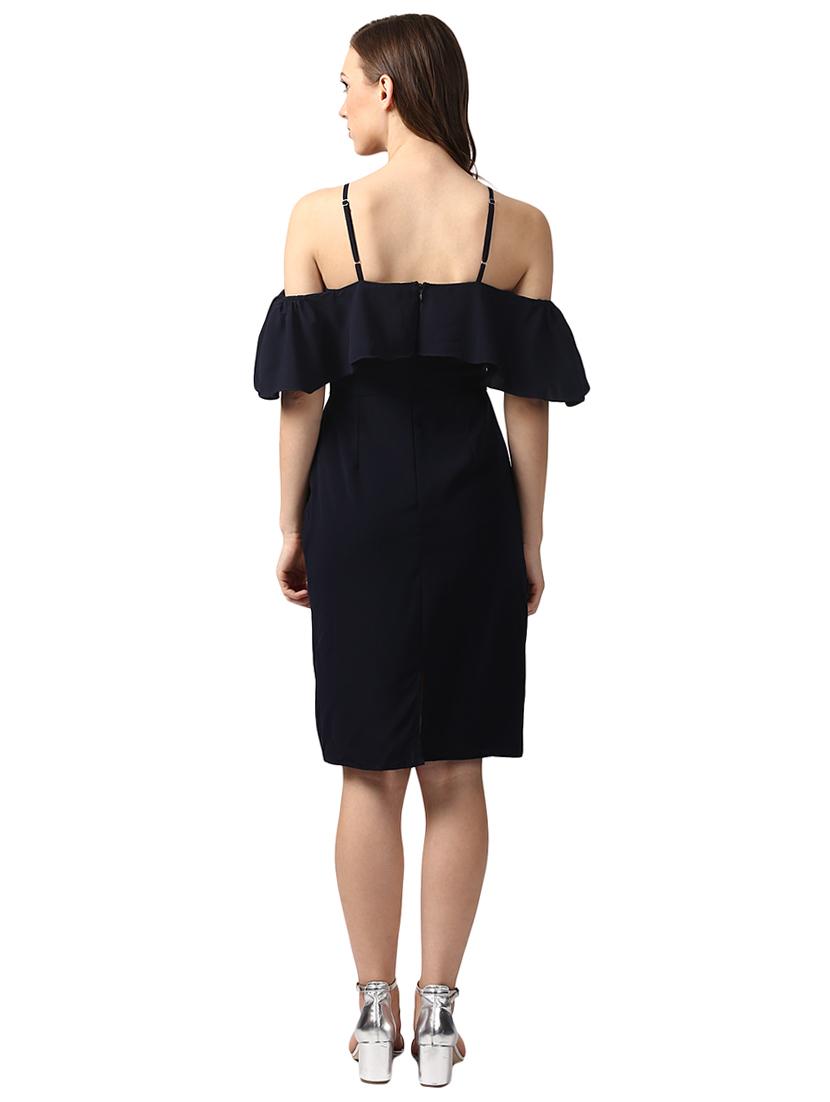 ruffle detailed sheath dress - 15491841 - Zoom Image - 3