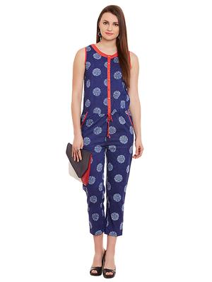 drawstring waist paisley jumpsuit - 15491972 - Standard Image - 4