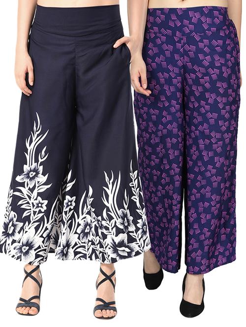 set of 2 printed flared palazzo - 15492096 - Standard Image - 1