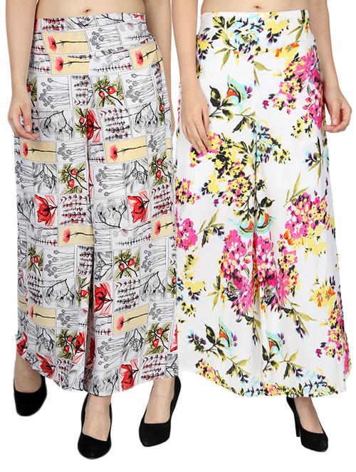 set of 2 printed flared palazzo - 15492098 - Standard Image - 1