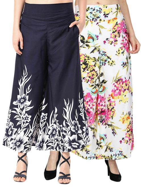 set of 2 printed flared palazzo - 15492099 - Standard Image - 1