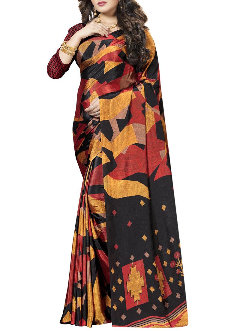 Geometrical printed saree with blouse - 15492217 - Zoom Image - 1