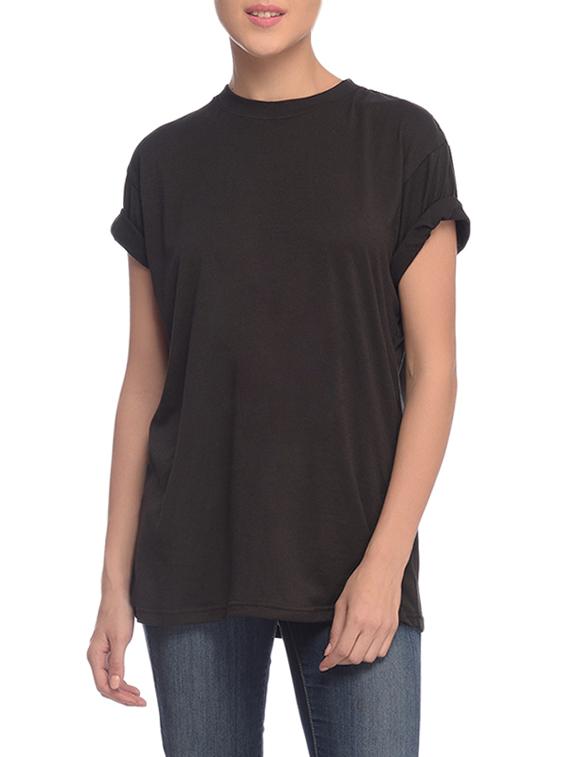 turn-up sleeved knitted tee - 15492231 - Zoom Image - 1