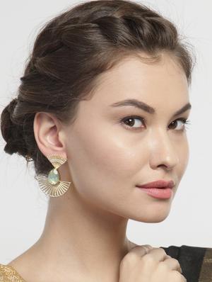 yellow gold tone stone earrings - 15492319 - Standard Image - 2