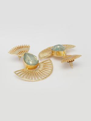 yellow gold tone stone earrings - 15492319 - Standard Image - 4