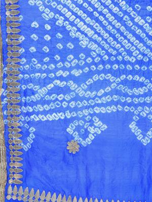 blue art silk bandhani dupatta - 15492334 - Standard Image - 2