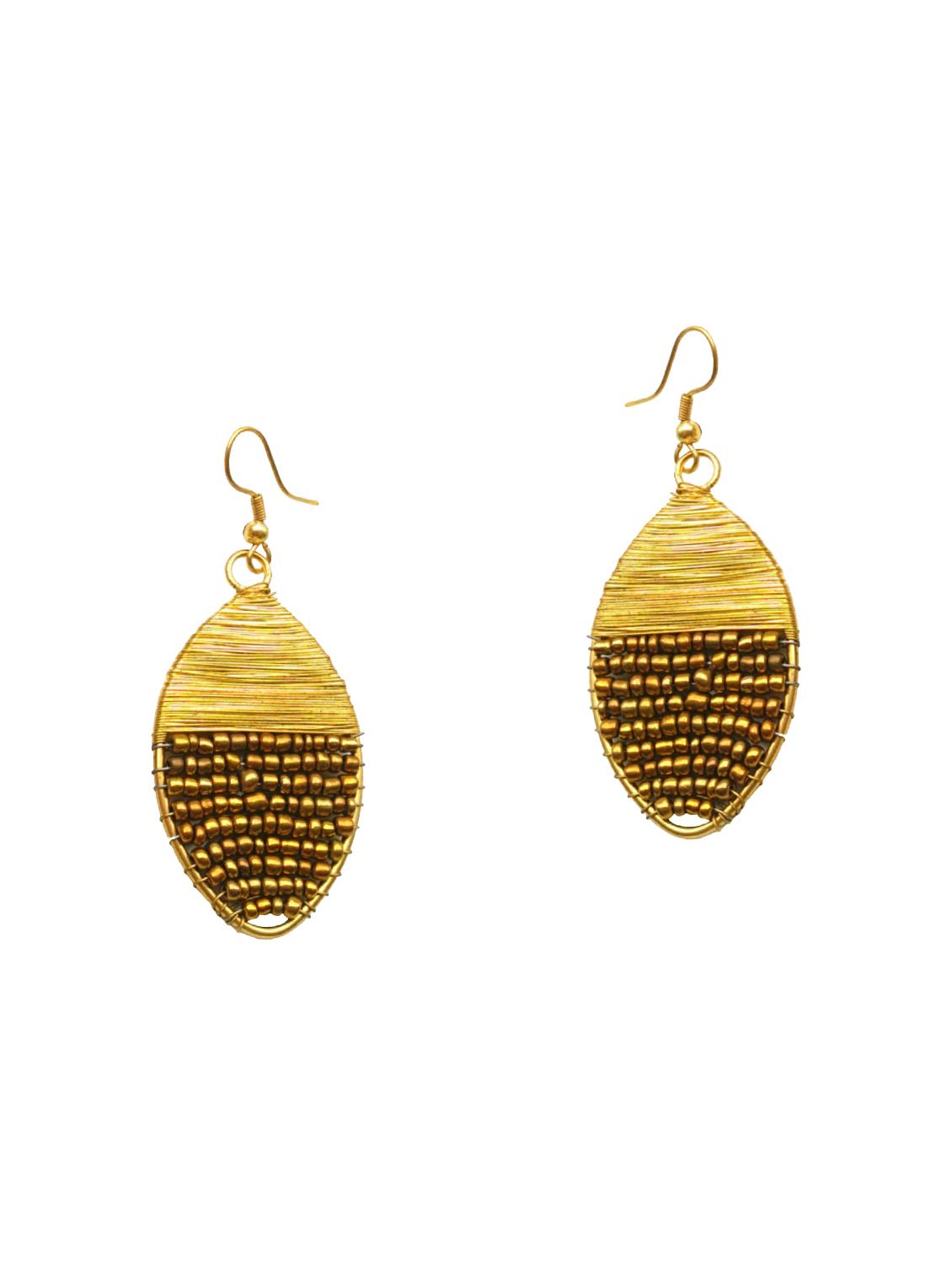 Gold Tone Beaded Earrings - 15492478 - Zoom Image - 1