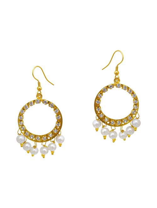 White Gold Tone Stone Earrings - 15492485 - Standard Image - 1