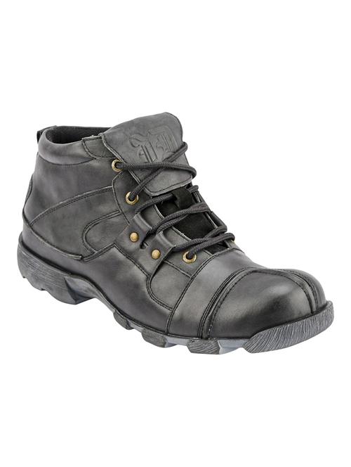 grey Leather low ankle boots - 15492620 - Standard Image - 1
