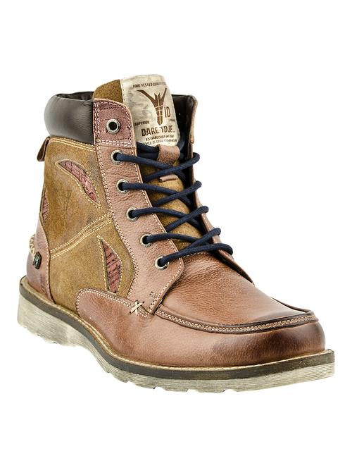 brown Leather high ankle boots - 15492634 - Very Small Image - 1