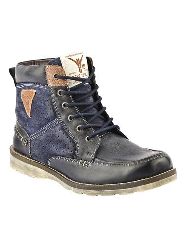 blue Leather high ankle boots - 15492637 - Very Small Image - 1