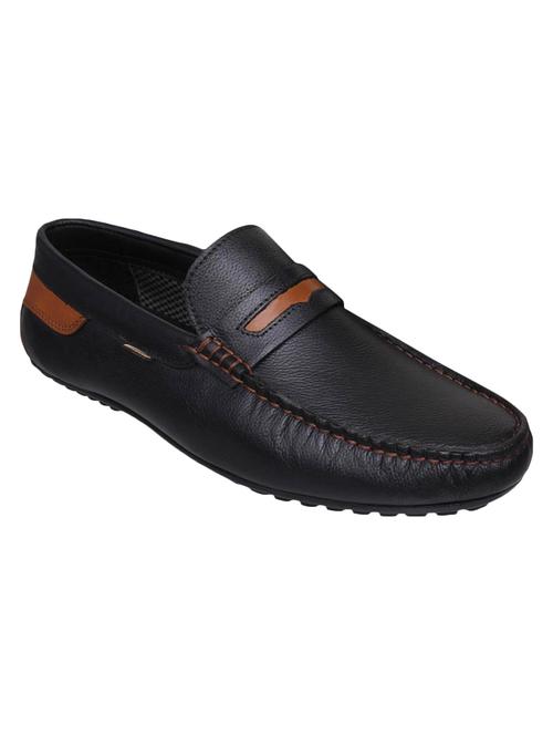 black Leather slip on loafers - 15492650 - Very Small Image - 1