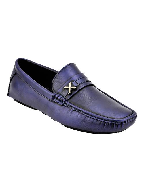navy Leather slip on loafers - 15492657 - Very Small Image - 1