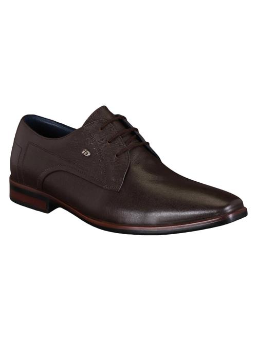 brown leather laceup derbies - 15492691 - Very Small Image - 1
