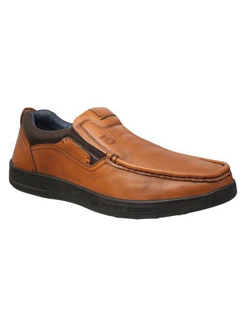 tan Leather formal slip ons - 15492693 - Very Small Image - 1