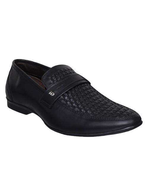 black Leather formal slip ons - 15492723 - Standard Image - 1