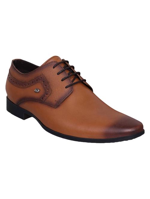 tan Leather lace-up derbys - 15492734 - Very Small Image - 1