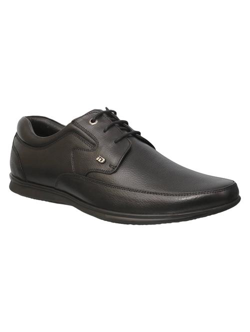 black Leather lace-up derbys - 15492737 - Standard Image - 1