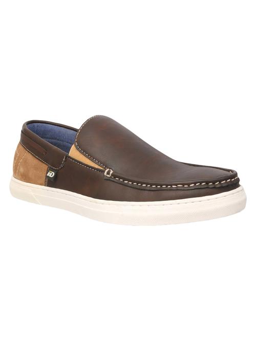 brown Leather casual slip ons - 15492752 - Very Small Image - 1