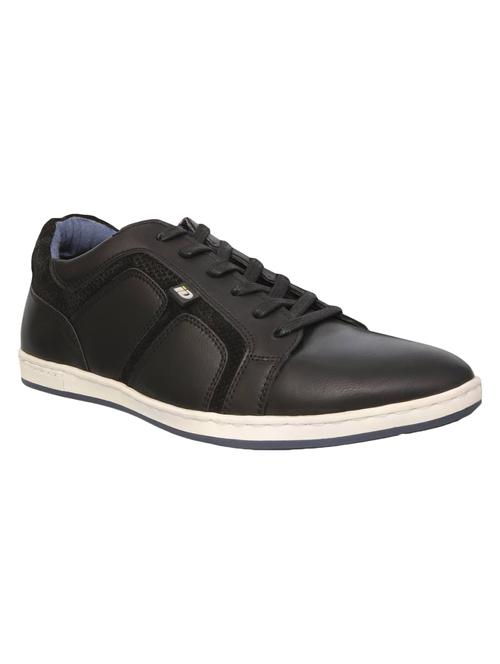 black Leather lace up sneakers - 15492756 - Standard Image - 1