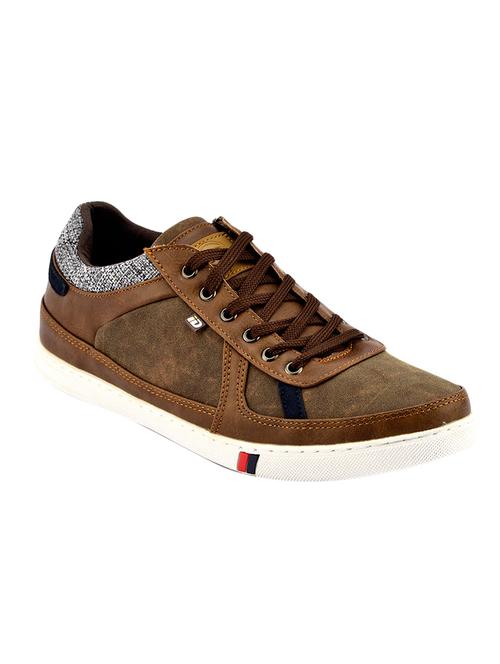 brown Leather lace up sneakers - 15492817 - Very Small Image - 1