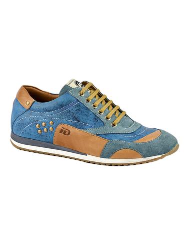 blue Leather lace up sneakers - 15492838 - Very Small Image - 1
