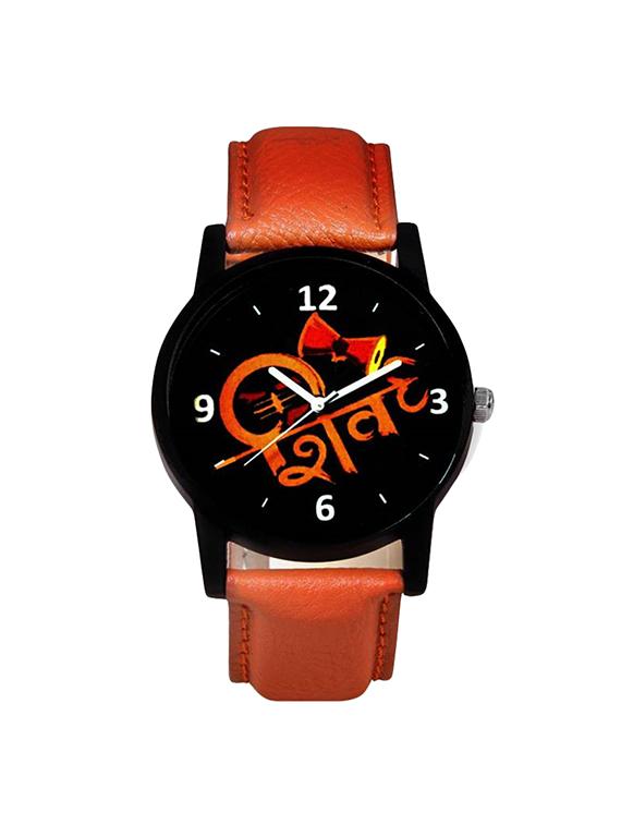 Brown Leather strap Analogue Watch - 15493089 - Zoom Image - 1
