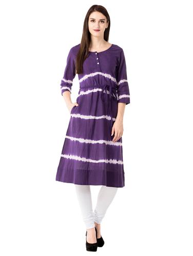 Tie & dye a-line kurta - 15493102 - Very Small Image - 1