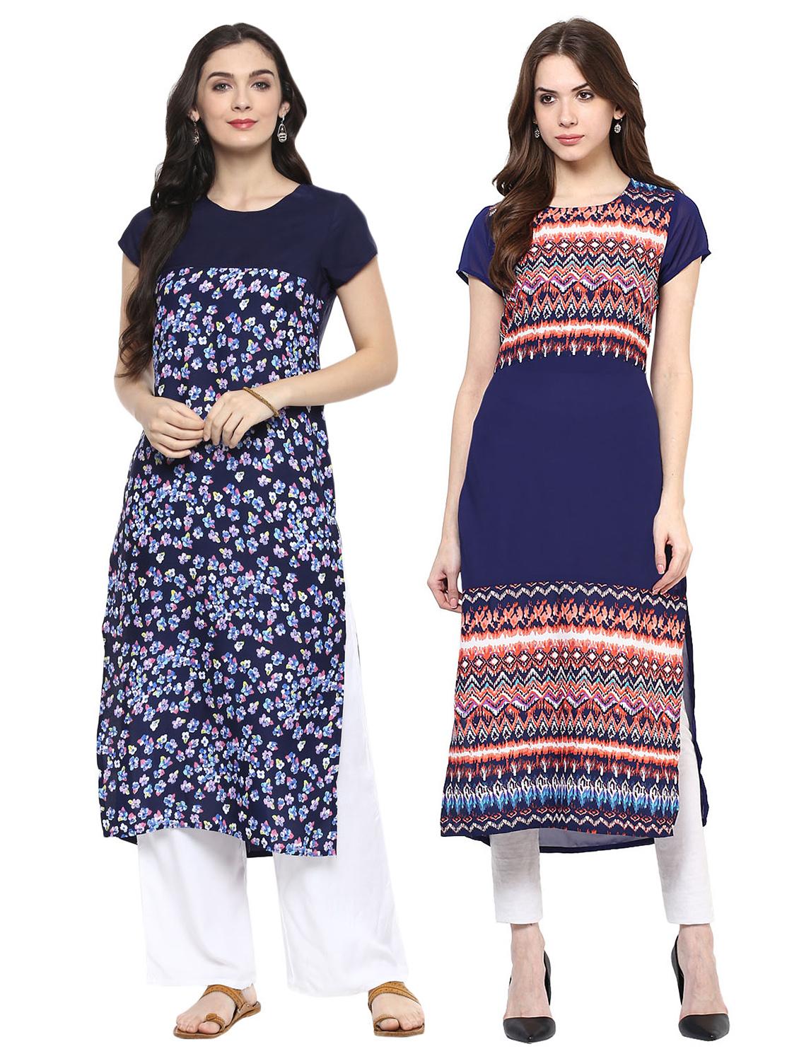 multi colored combos kurta - 15493110 - Zoom Image - 1