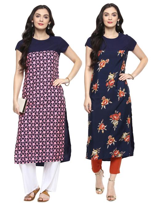 multi colored combos kurta - 15493143 - Standard Image - 1