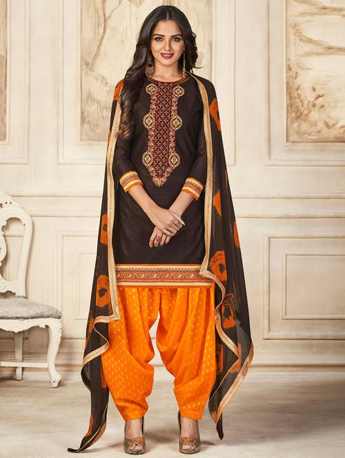 Embroidered unstitched salwar suit - 15493162 - Standard Image - 1