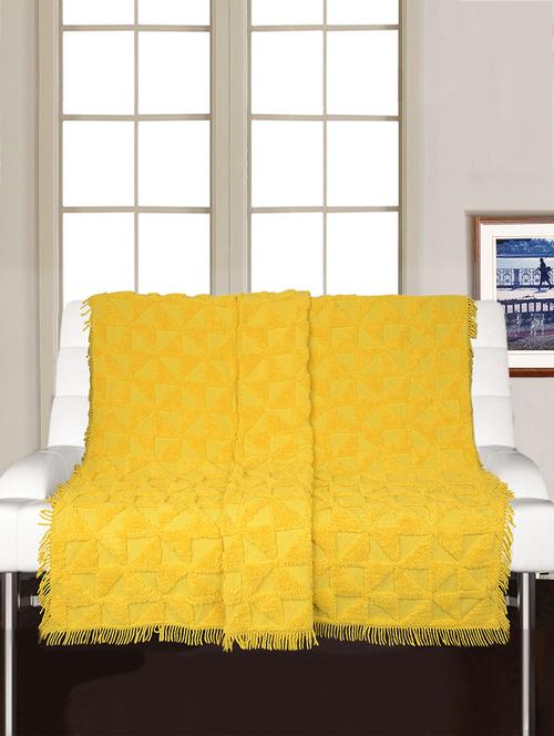 soft cotton unique design tufted set of 2 throws - 15493307 - Standard Image - 1