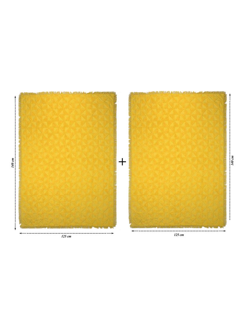 soft cotton unique design tufted set of 2 throws - 15493307 - Zoom Image - 5