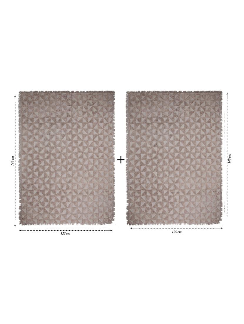 soft cotton unique design tufted set of 2 throws - 15493310 - Zoom Image - 5