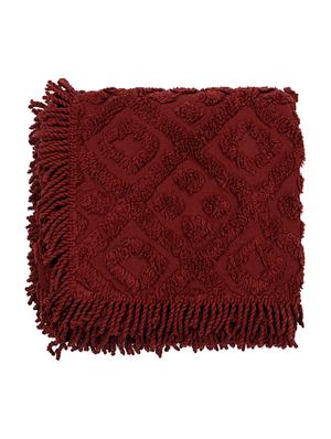 soft cotton unique design tufted set of 2 throws - 15493321 - Standard Image - 2