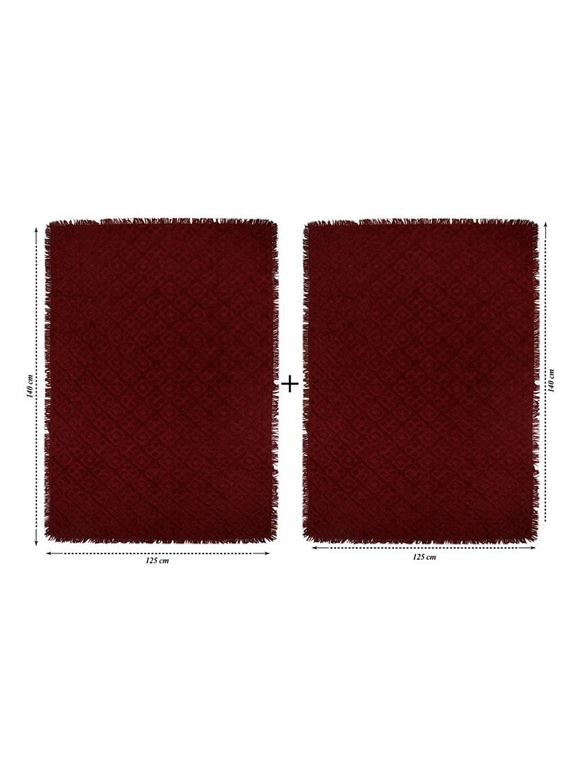 soft cotton unique design tufted set of 2 throws - 15493321 - Zoom Image - 5