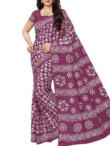paisley batik printed saree with blouse - 15493411 - Very Small Image - 1
