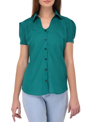 puff sleeved solid shirt - 15493449 - Very Small Image - 1