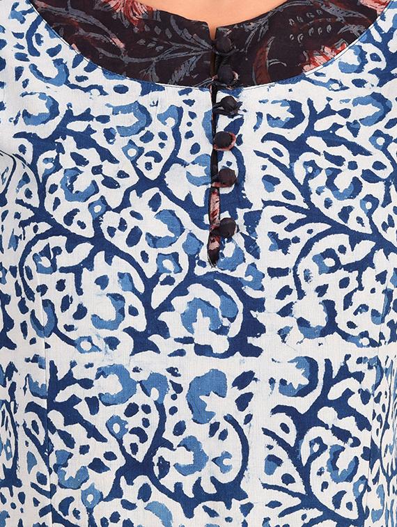 printed flared kurta - 15493453 - Zoom Image - 4