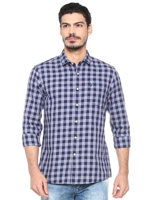 blue cotton casual shirt - 15493491 - Standard Image - 1