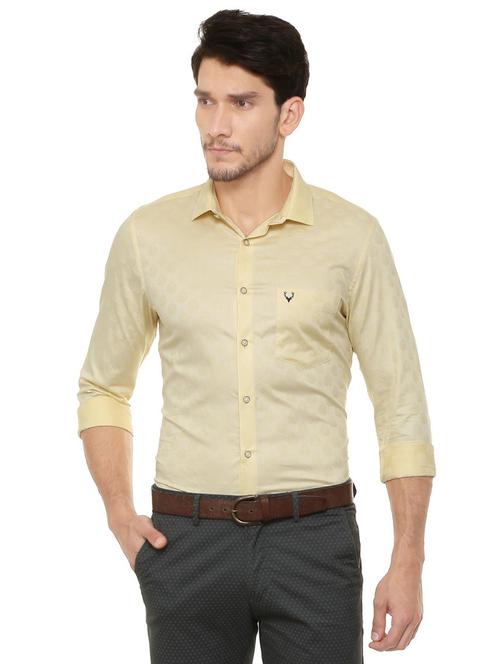 yellow cotton casual shirt - 15493493 - Standard Image - 1