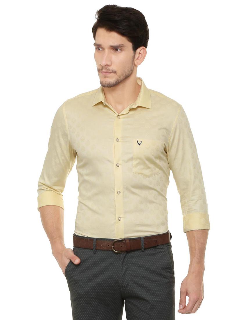yellow cotton casual shirt - 15493493 - Zoom Image - 1