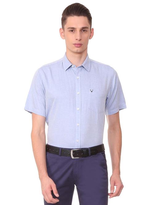 blue cotton casual shirt - 15493494 - Standard Image - 1