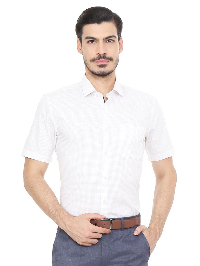 white cotton blend formal shirt - 15493498 - Zoom Image - 1